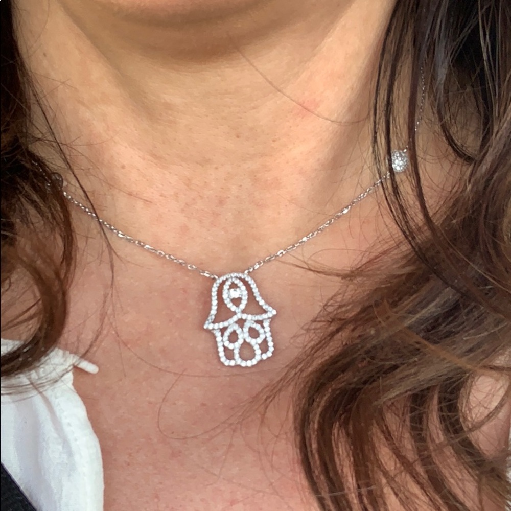Sterling silver Evil eye Chamsa hamsa Necklace